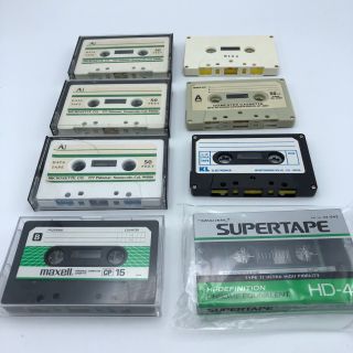 8 Blank Vintage Computer Cassettes For Use With Atari Trs - 80 Commodore Apple