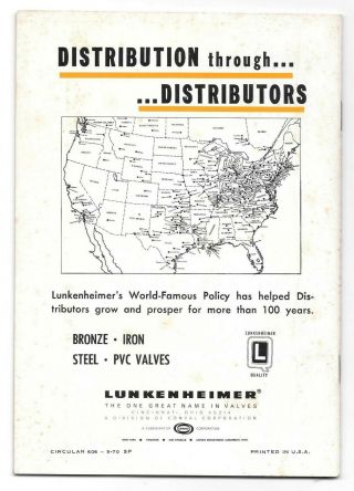 Vintage 1970 What Is A Valve - Lunkenheimer Valves Product Booklet 2