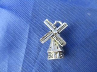 Vintage Sterling Silver Movable Wind Mill Charm
