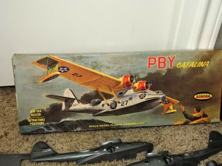 Vintage Aurora Pby Catalina Air Sea Rescue Airplane Model Kit 1962 5/32