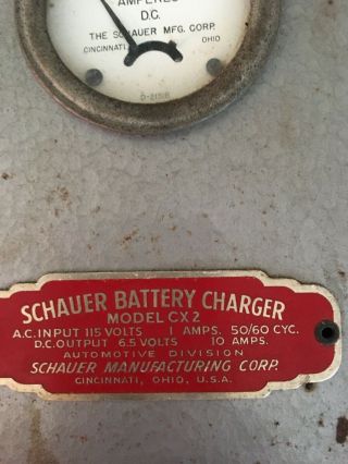 Vintage Schauer Battery Charger Model Cx2
