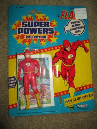 Vintage 1984 Kenner Powers Flash With Open Card And Comic