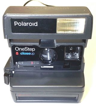 Polaroid One Step Close Up 600 Film Black Instant Camera Flash &
