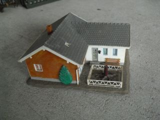Vintage Faller Ho Scale Ranch House With Stump In Yard 26001