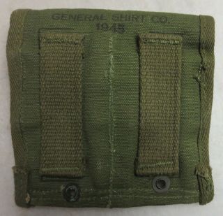 WW2 Vintage US GI Issue.  30 M1 CARBINE MAG POUCH 1945 GENERAL SHIRT CO 5