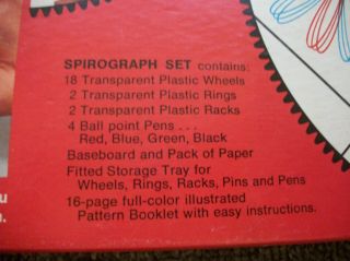 Kenner ' s Spirograph 1967 Vintage No 401 Complete Baseboard & Paper Instructions 3