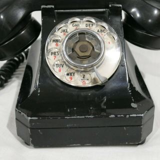 Vintage Stromberg - Carlson 43W Metal Rotary Dial Desk Phone 3