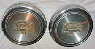 2 Vintage 1967 1968 ? Ford Gt Center Hubcaps Torino Mustang Or ? Hub Caps &
