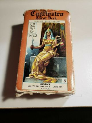 Cagliostro Tarot Card Deck Vintage 1981 Made In Italy By Modiano