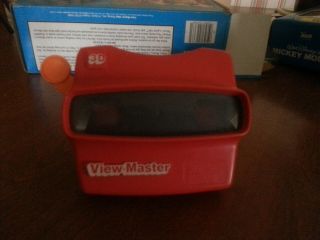 Vintage Red View Master Hand Held Viewer & 21 reels; Orig box and Cardbacks. 6