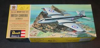 Vintage Revell Whip - Fly It British Canberra Bomber Aircraft Plastic Model Kit