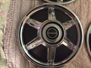 1964 - 65 FORD MUSTANG 14 INCH SET OF 4 HUBCAPS VINTAGE SPOKE HUBCAPS 2