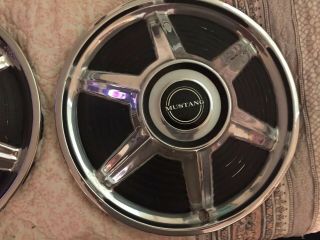 1964 - 65 FORD MUSTANG 14 INCH SET OF 4 HUBCAPS VINTAGE SPOKE HUBCAPS 3