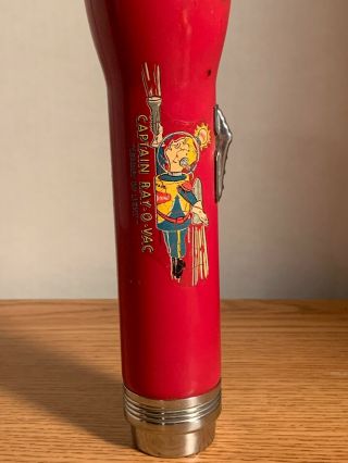 Vintage Old Tin or Pressed Steel Space Toy Flashlight CAPTAIN RAY - O - VAC 2