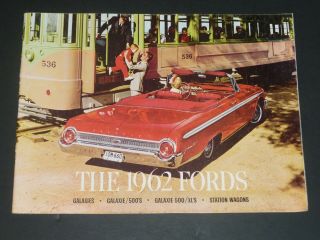 Vtg 1962 Ford Galaxie Car Dealer Sales Brochure 32 Pages 500 