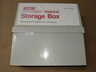 Tandy 5.  25 Disk File Floppy Storage Case Cat.  No.  26 - 274,  5 1/4 " Vintage