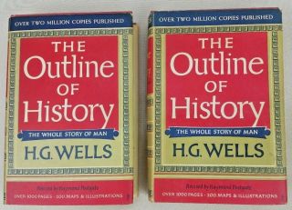 Volume I & Ii Enlar The Outline Of History The Whole Story Of Man By H.  G.  Wells