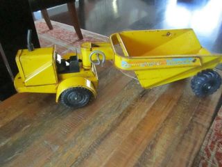 Vintage Marx Toys Heavy Gauge Steel Lumar Rocker Dump Tractor