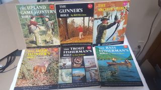 (6) Vtg Doubleday Publishing Outdoor Bibles) Fisherman Gunner Hunters Archer