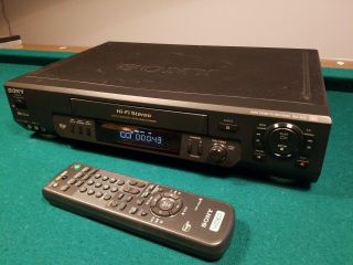 SONY VCR VHS Video Cassette Recorder Player SLV - N70 Hi - Fi Stereo W/Remote 6