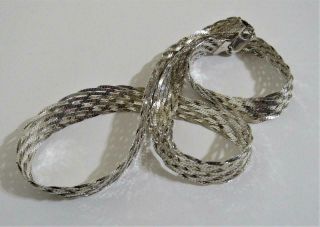 925 STERLING SILVER 10 STRAND NECKLACE VINTAGE ITALY 24 