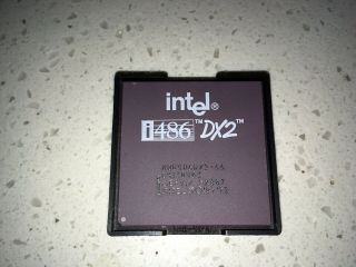 Vintage Intel I486 Dx2 - 66 A80486dx2 - 66 Cpu Processor Sx911