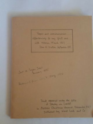 1887 1983 A Study In Scarlet Old Note Book Sherlock Holmes Arthur Conan Doyle