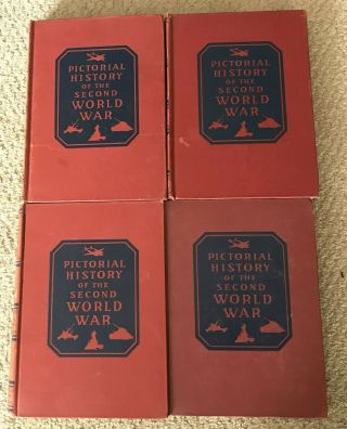 Pictorial History Of The Second World War Vols 1 - 4 1939 - 1945 Wm H Wise & Co Vg - F