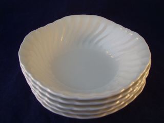 Vtg Johnson Brothers Bros Regency White Swirl 5 Square Cereal Bowls England A