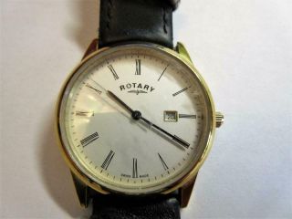 Vintage Rotary Windsor Dolphin Case Quartz Gents Wrist Watch -
