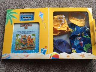 Vintage Teddy Ruxpin Summertime Musical Book & Cassette Beach Outfit 1987 W/ Box 2