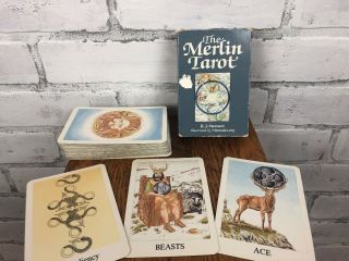 Vintage The Merlin Tarot Cards Rj Stewart