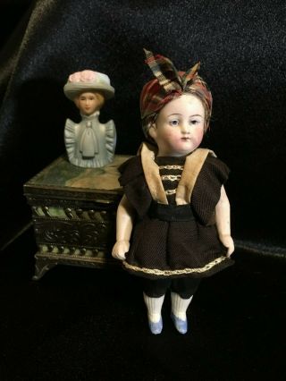 Adorable Antique German All Bisque Doll 5012