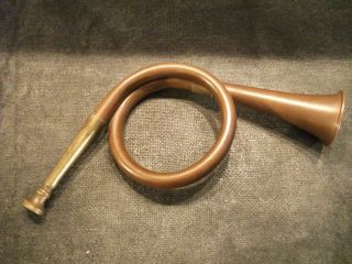 Vintage Copper & Brass Fox Hunting Horn Equestrian Trumpet Decorative Art
