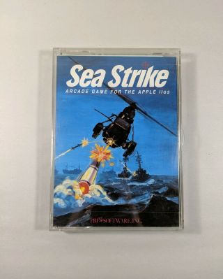 Vintage Apple Ii Iigs Sea Strike Arcade Us Navy War Strategy Game Complete