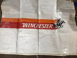 Vintage Winchester Repeating Arms Firearms Guns Banner Man On Horse