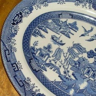 Vintage Style Large Plate/serving Platter - Blue Willow Churchill England