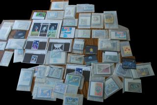 Over 200 Never Hinged Vintage Space Stamps Most First Lunar Landing