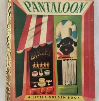 1951 Pantaloon Little Golden Book A 1st Edition Vintage Lgb 114 Poodle Dog Black