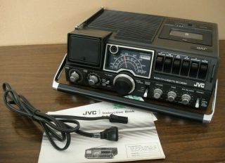 Jvc 3070 Portable Am Fm Radio Crt Tv Cassette Tape Recorder Ac Dc Battery