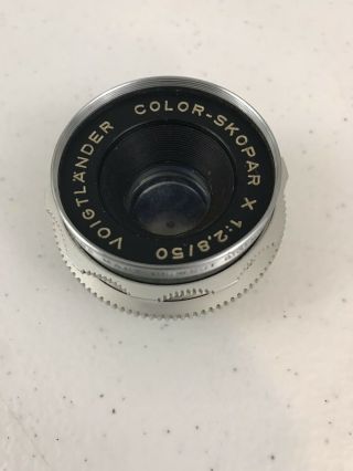 Voigtlander Color - Skopar X Lens 1:2.  8/50 Fits Bessamatic Film Camera