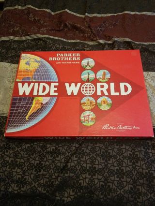 Vintage 1962 Wide World Air Travel Board Game Rare Complete Parker Brothers