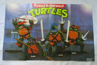 Vintage 1988 Teenage Mutant Ninja Turtles Tmnt 22 X 34 Poster Mirage Studios