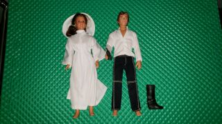Star Wars Vintage 1978 Han Solo & Princess Leia 12 Inch Kenner Action Figures