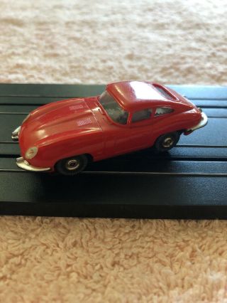 Vintage Aurora T Jet Ho Slot Car Red Jaguar