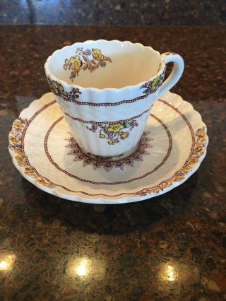 Vintage Copeland Spode England Buttercup Demitasse Cup And Saucer