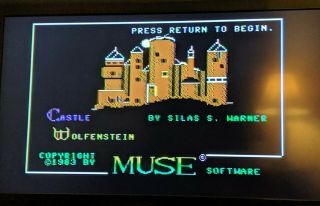 Castle Wolfenstein Commodore 64 128 from MUSE Software CIB 2