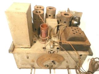 Vintage General Electric K - 62 Part: Chassis W/ 9 Tubes & 5 Tube Covers
