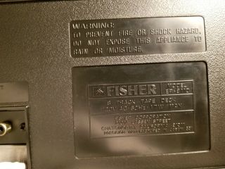 Fisher ER - 8110 8 Track Recorder & 2 Realistic Factory Tape. 8