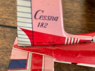 Vintage Friction Toy Cessna 182 Airplane 7
